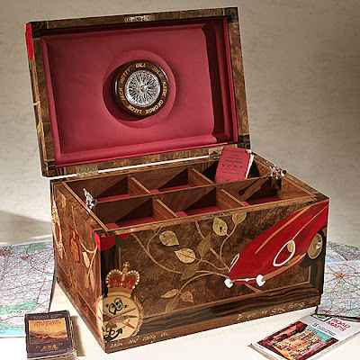 Memory Box Depicting Marquetry E Type Jaguar Sports Car