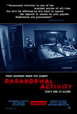 paranormal activity, movie, film, poster