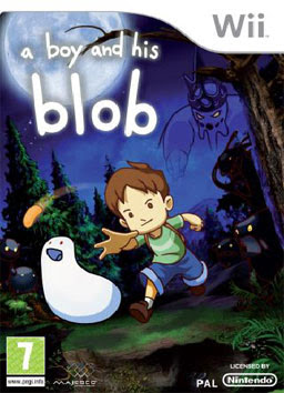 a boy and his blob, cover, poster, video, game