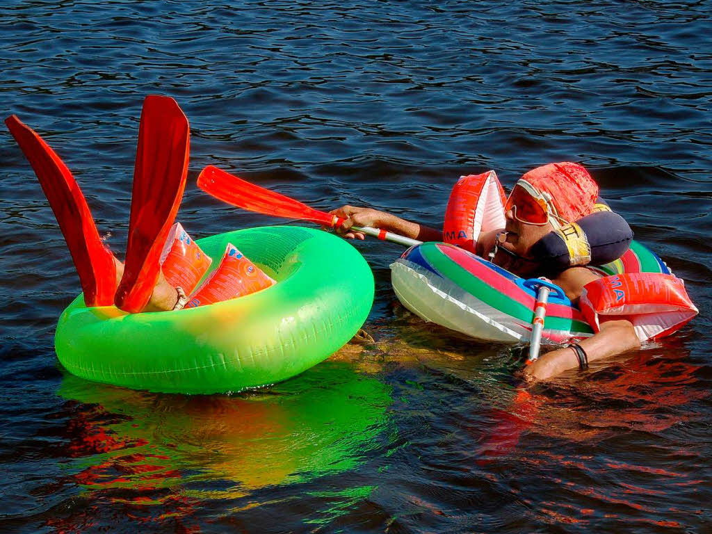 inflatable on water