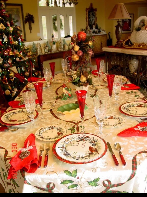 Christmas and Holiday Tablescapes Table Settings