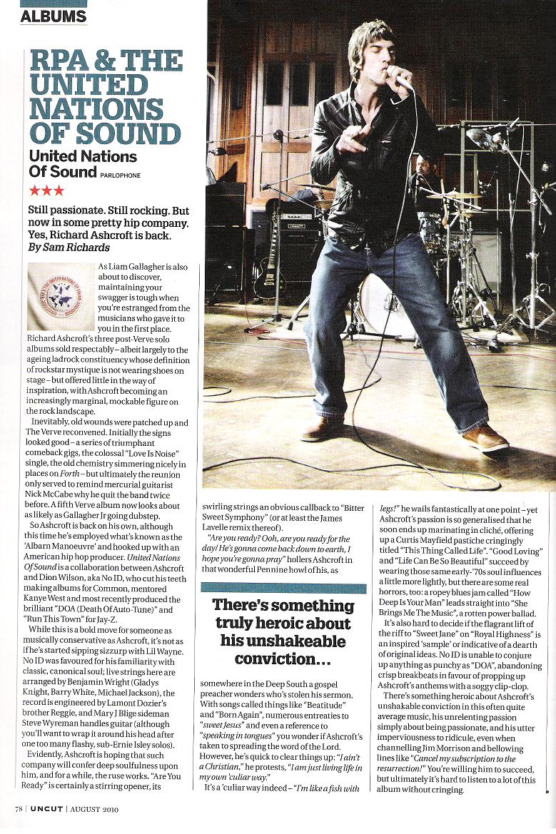 The Verve Live Uncut Magazine reviews