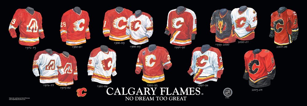 history of calgary flames jerseys