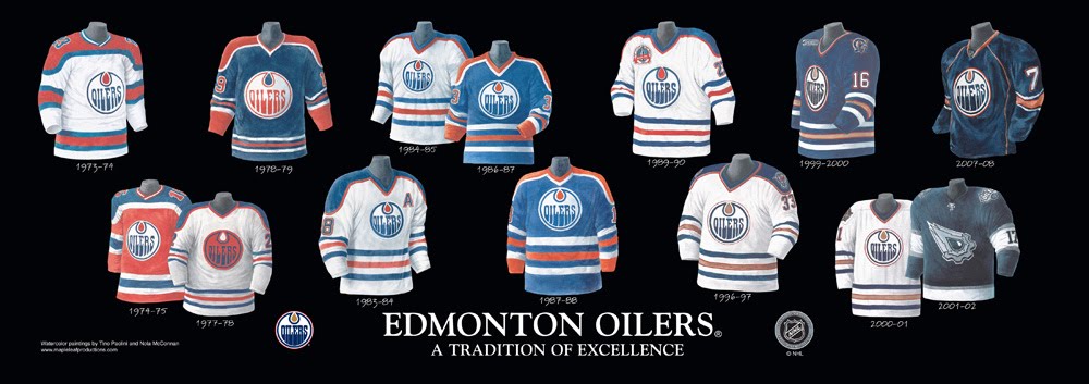 oilers jerseys over the years