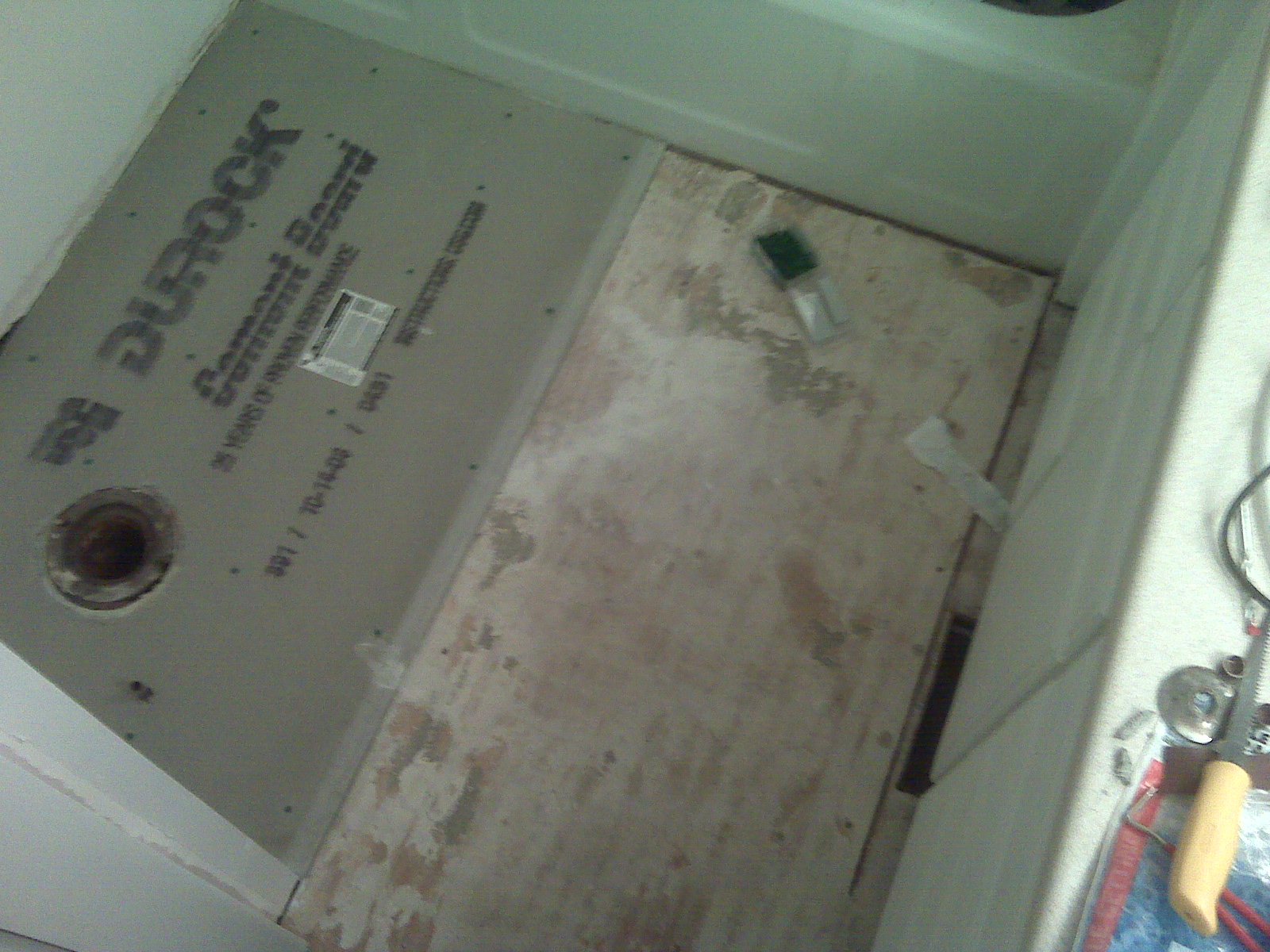 wadsworth pilgrim Tiling the upstairs bathroom's floor