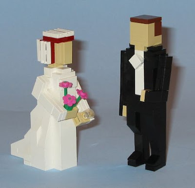 Cute Wedding Cake Toppers on Lego Style Wedding Cake Topper