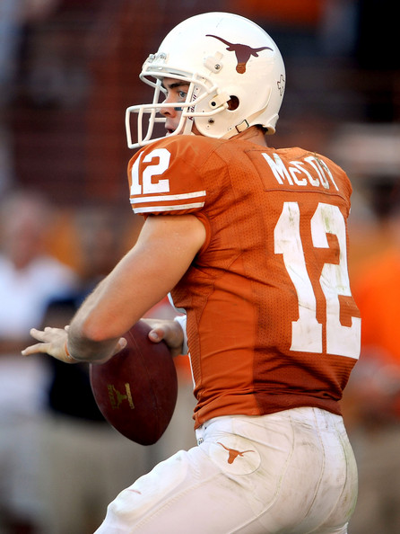 ...as the former starting quarterback for the university of texas, colt mcc...