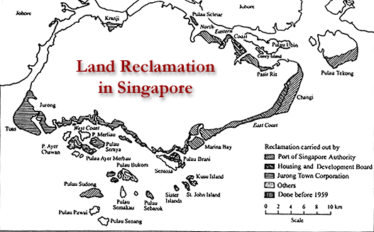 Land reclamation in Singapore
