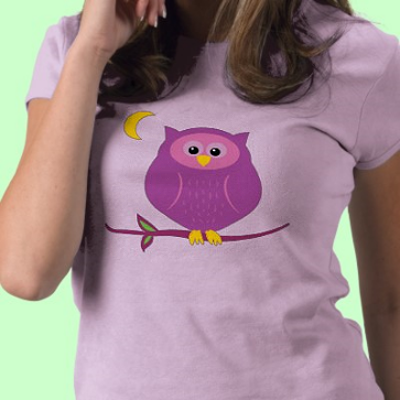 Toxiferous Designs: Purple Owl T-Shirts and Gifts