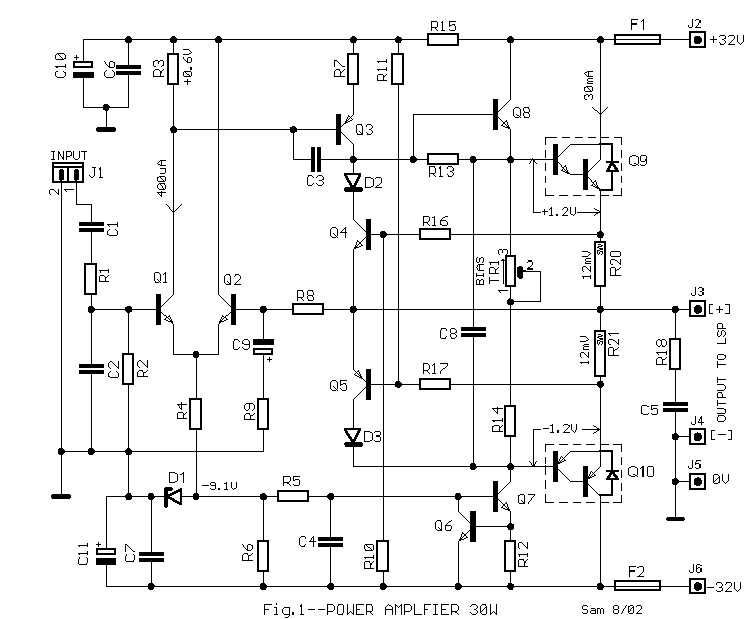 world technical: Power audio amplifier 30W