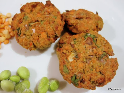 Baked Edamame Vada