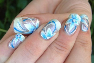 Modern Flower Nail Art Design-3