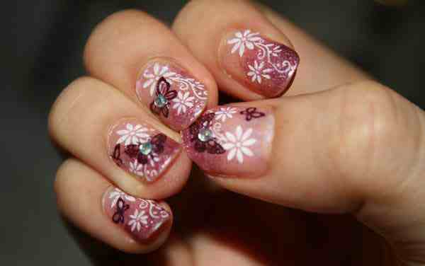 Modern Flower Nail Art Design-2