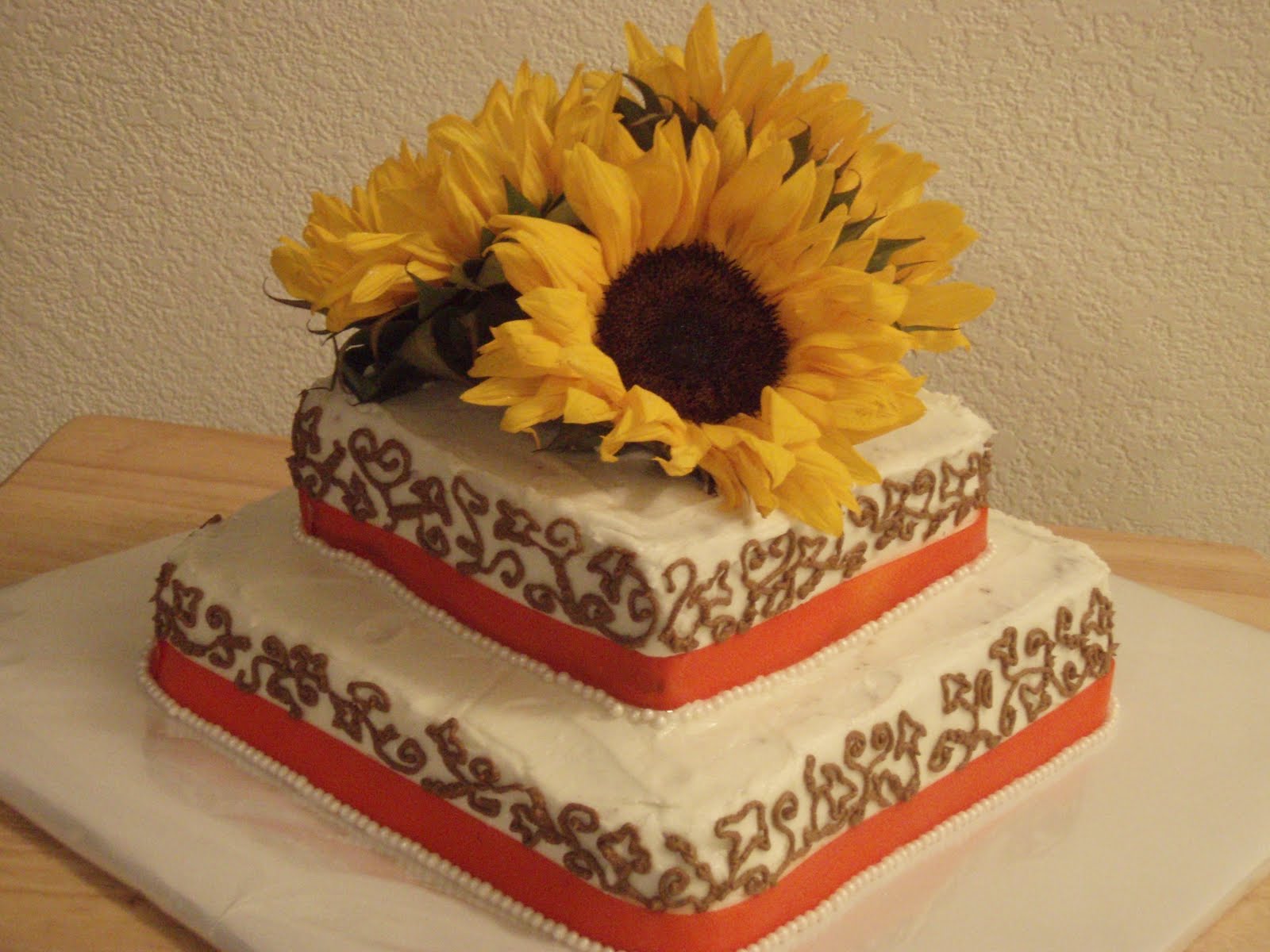 Brandy’s Creations Sunflower Bridal Shower Cake