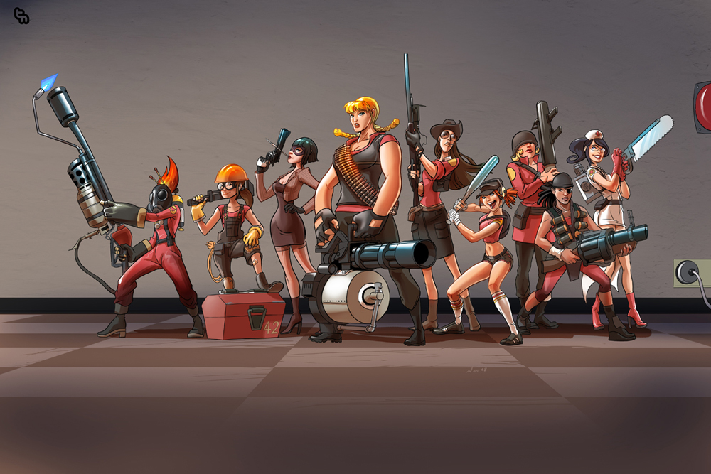 TF2 Characters as females.