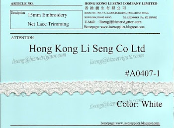 Embroidery Net Lace Trimming Supplier - Hong Kong Li Seng Co Ltd
