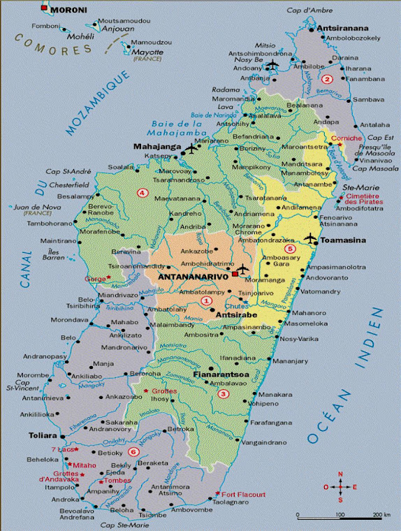 Carte de Madagascar