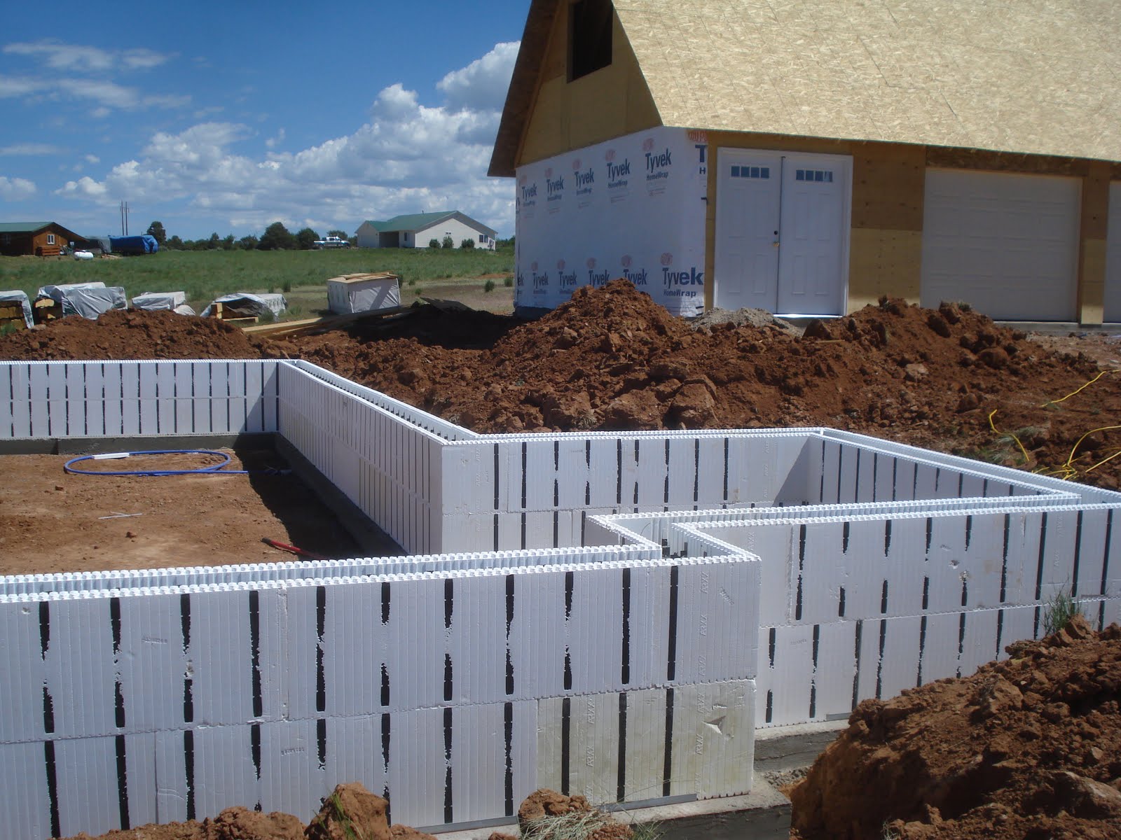 Dolores House: Styrofoam Blocks Completed