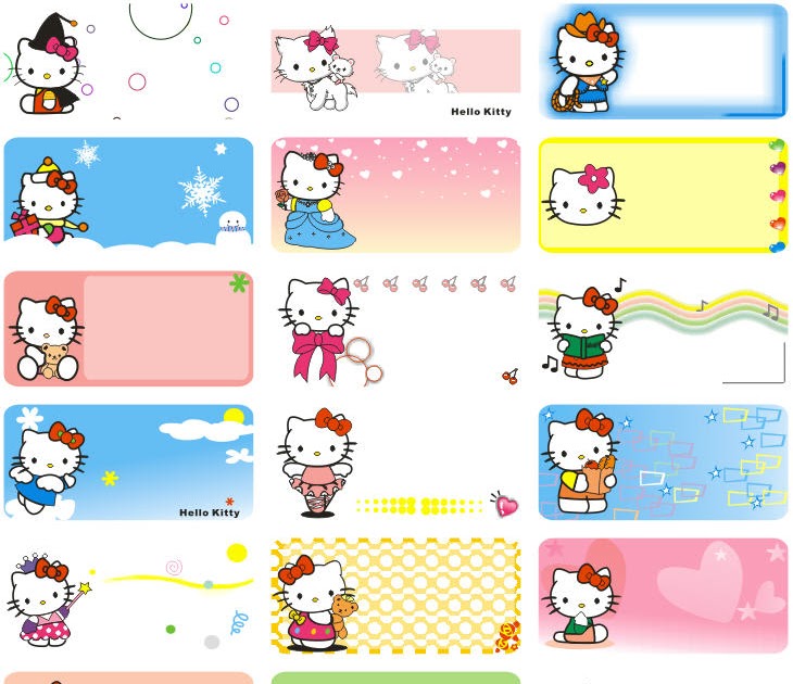 100 Pcs Standard Hello Kitty Label Sticker Welcome CottonBear 100 Pcs Standard Hello Kitty Label Sticker Welcome CottonBear