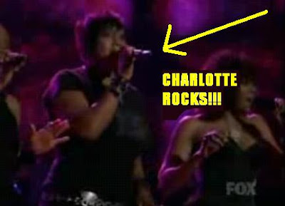 American Idol finale backup singer Charlotte - Photo courtesy of Fox television