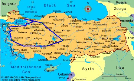 Itinéraire Turquie