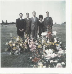 Children of Albert Penney at the grave site of their mother Delphia A. Penney