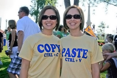 funny tshirts copy and paste twins
