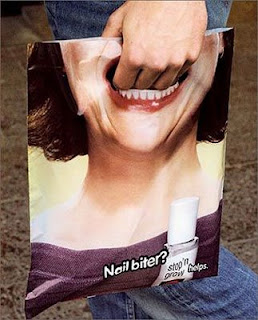 funny nail biting promotional carry bag photo
