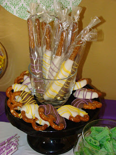 caramel dipped pretzel knots and rods - sweet cakes by rebecca