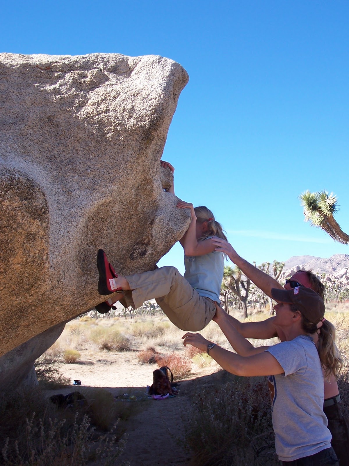 Rover Divas Rock Climbing, at Joshua Tree National Park, CA