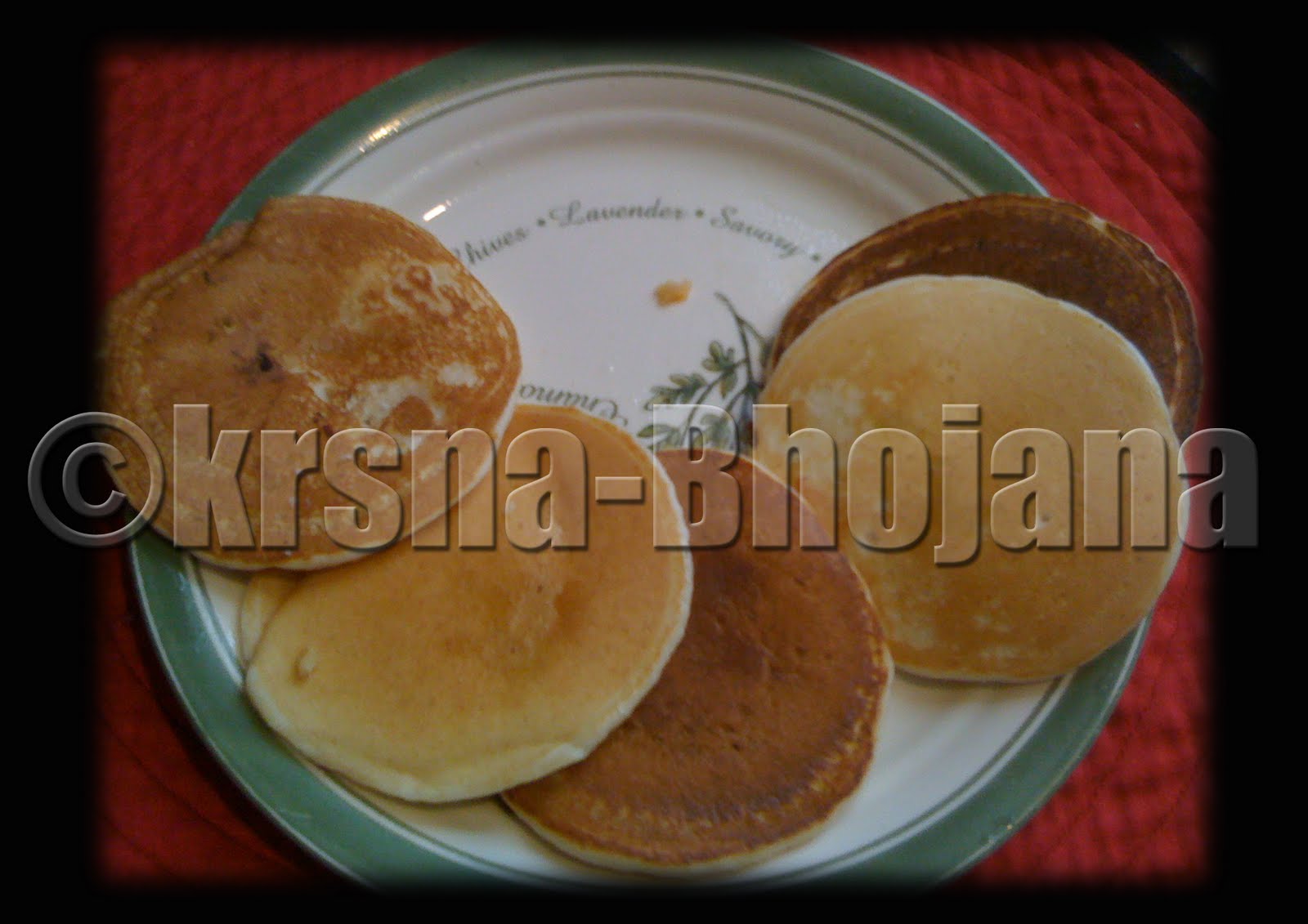 KrsnaBhojana Vegetarian Recipes Home Made Sweet Pancake