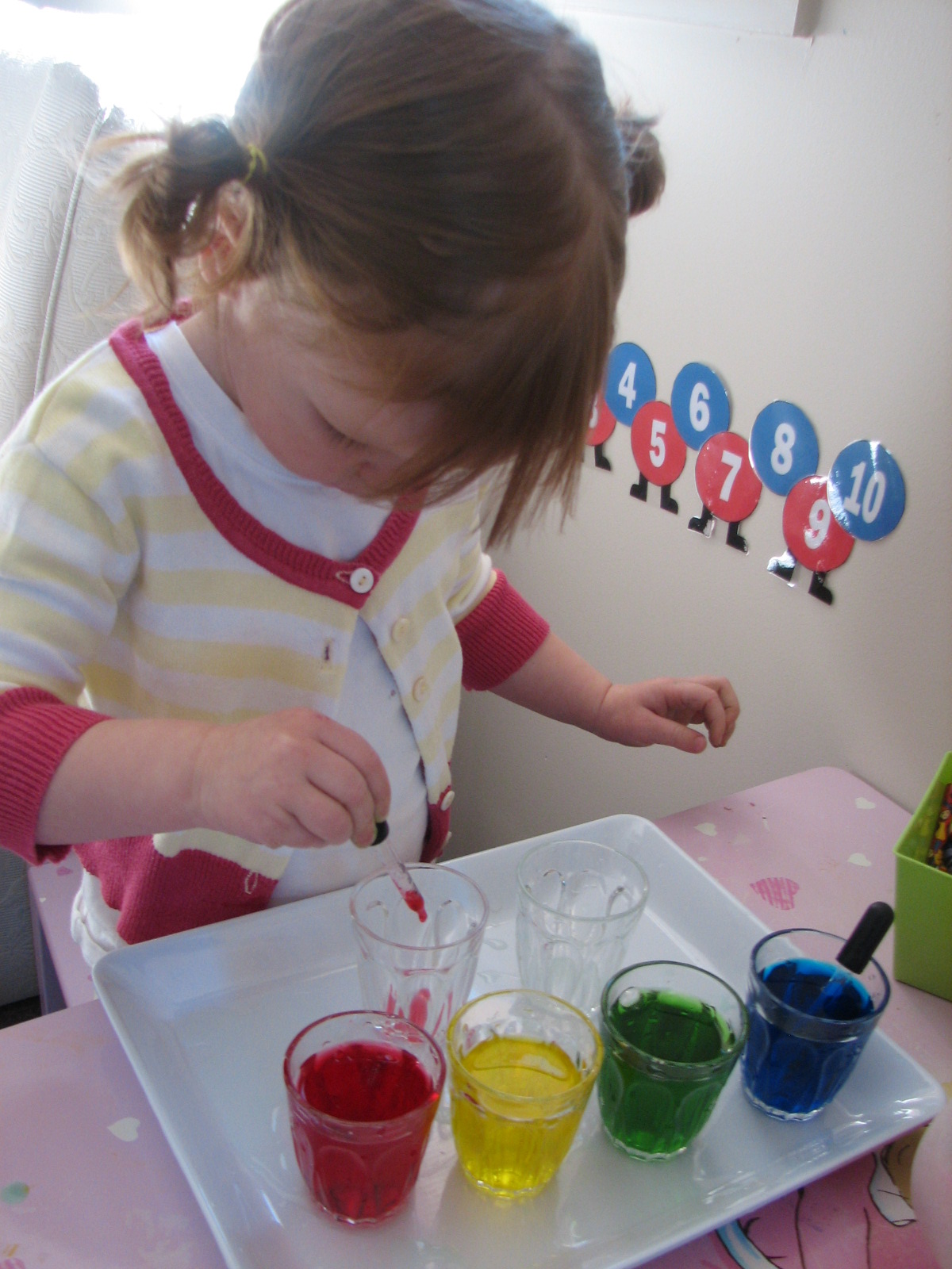 What do you do all day?: Colour dropper mixing
