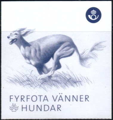 2008年スウェーデン王国　ラゴット・ロマーニュ　サルーキ　パグ　グレート・デーンの切手帳の表紙