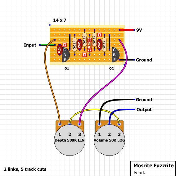 Guitar FX Layouts: Mosrite Fuzzrite fuzz face wiring diagram 