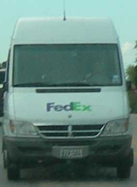 FedEx van Cast Away movie cropped