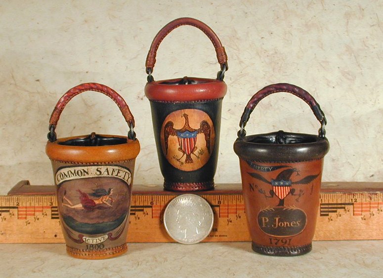 Leather Fire Buckets Miniature Fire Buckets