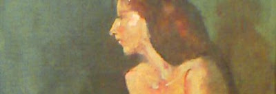 Seated female figure - oil painting by stephen scott