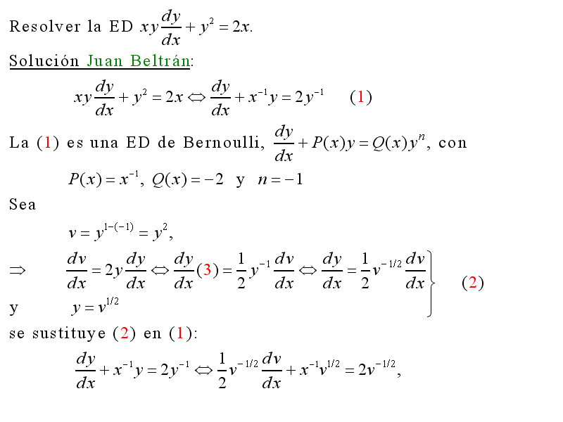 Cálculo21 Ecuación diferencial de Bernoulli