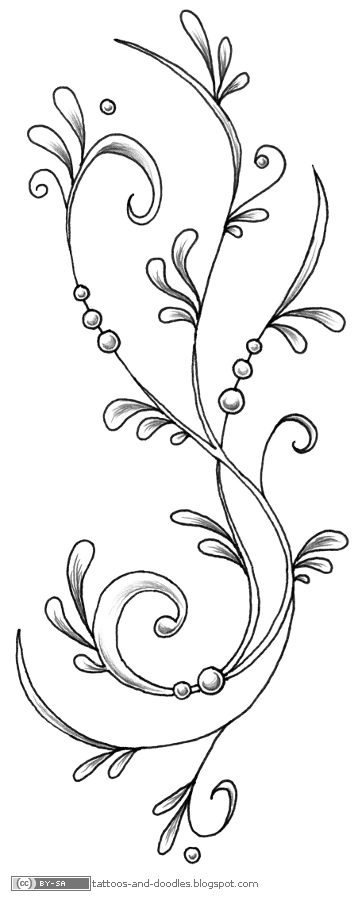 Tattoos and doodles: Swirly tattoo design (again)