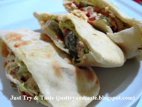 Resep Roti Pita Isi Salad Ayam