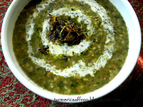 Turmeric & Saffron: Ash-e Jo - Barley Stew with Beans and Herbs