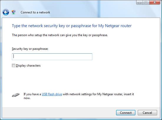 how to find network security key windows vista
