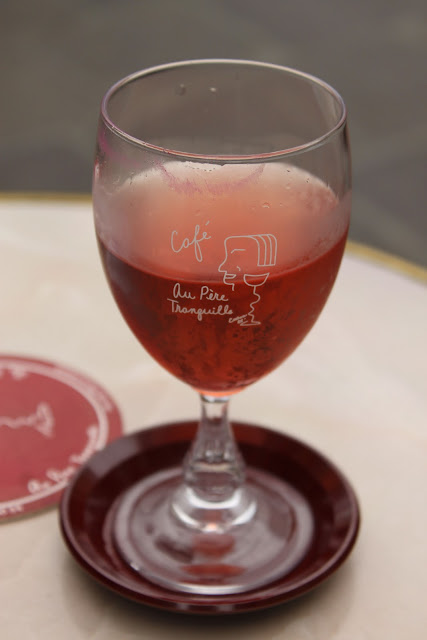  Lipsticked Kir Au Pére Tranquille café at Les Halles, Paris