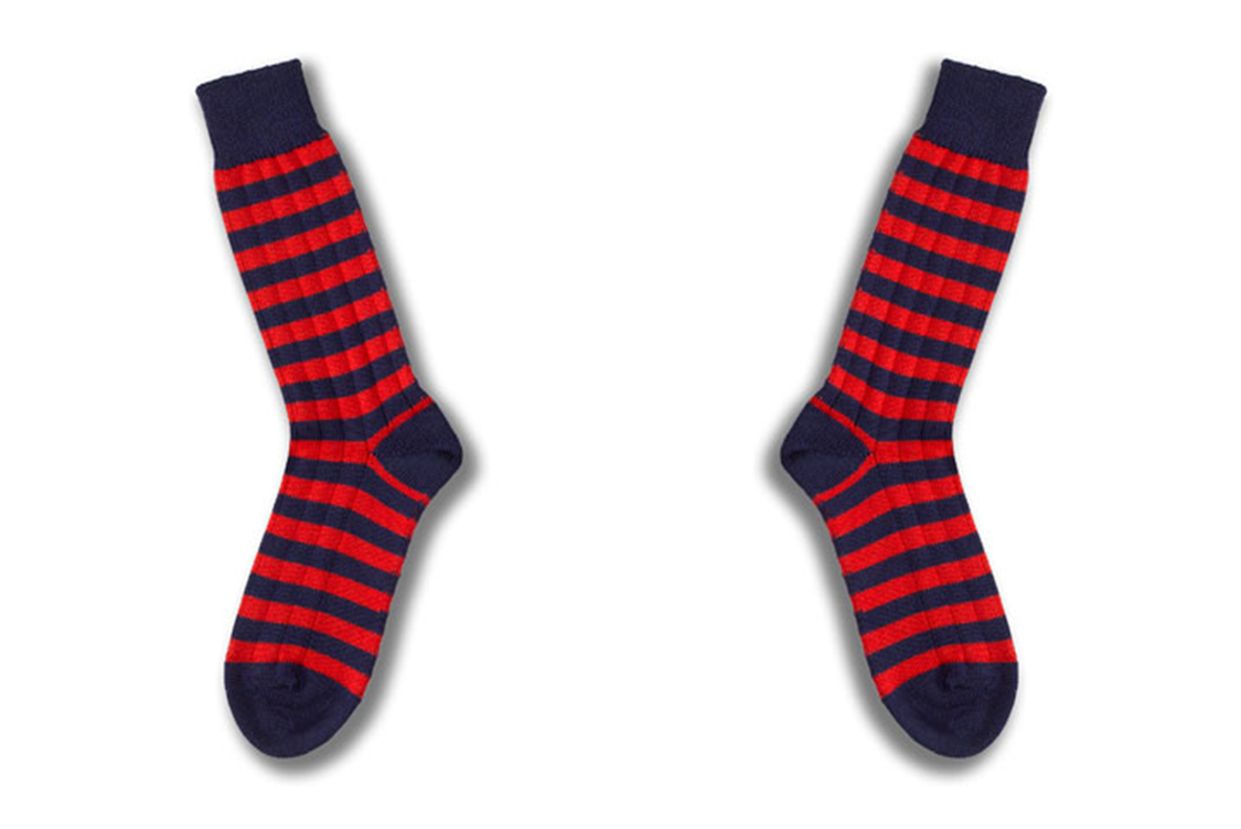 STYLES I LOVE: The Item: Red + Navy Striped Socks