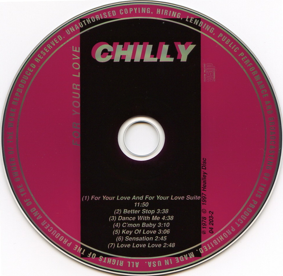 Chilled love. Chilly 1978. Chilly for your Love 1978. Chilly for your Love 1978 обложка. Chilly обложки альбомов.