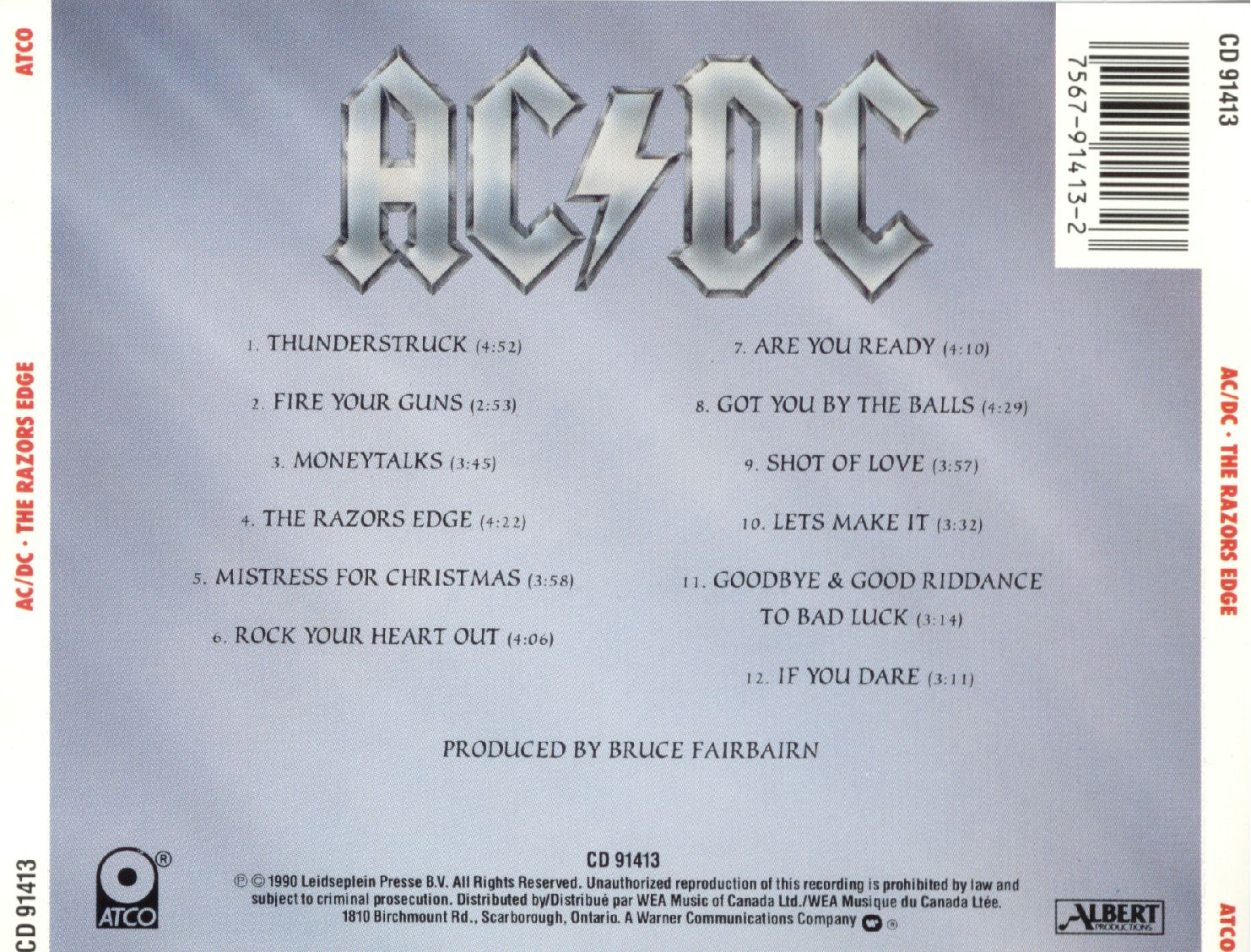 Musicotherapia AC/DC The Razors Edge (1990)