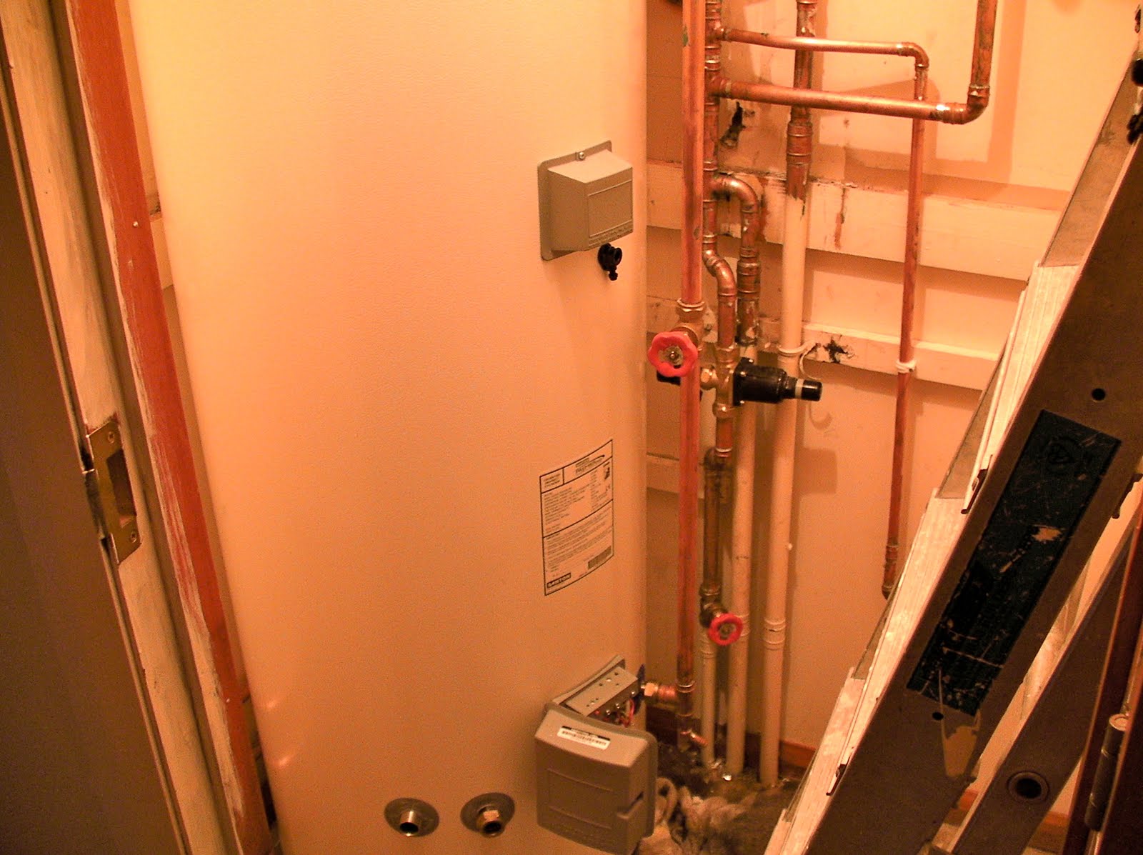 Marchburn Extension 2010 Day 89 New Hot Water Tank