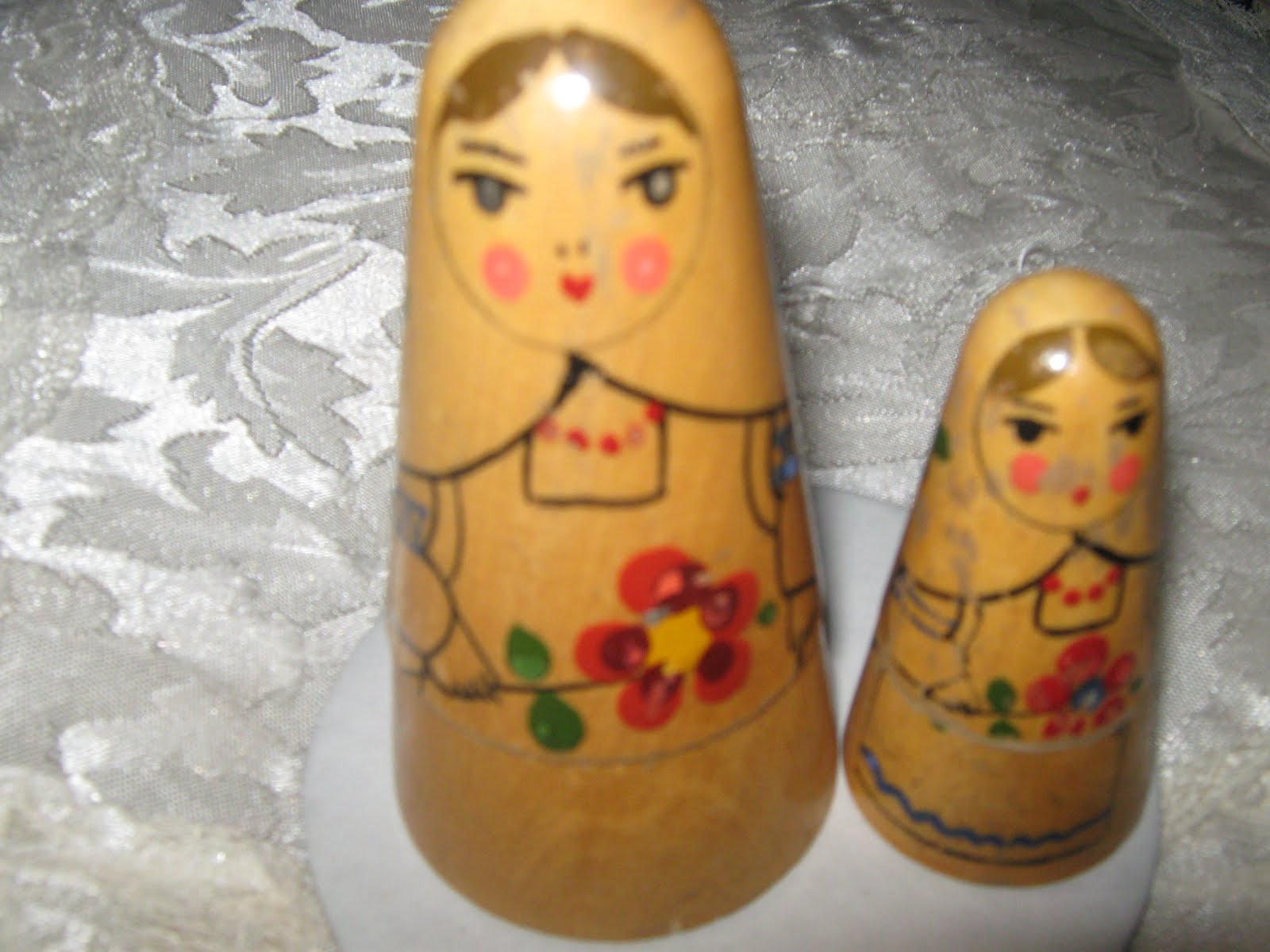Poupées Matriochka En Bois à Emboîter - Jouet D'Empilage Pour Enfant - Set De 5 Poupées Russes Traditionnelles - Rouge - 4