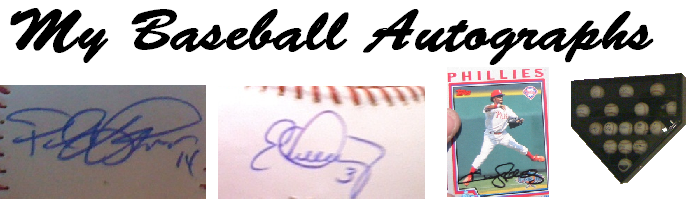My Baseball Autographs