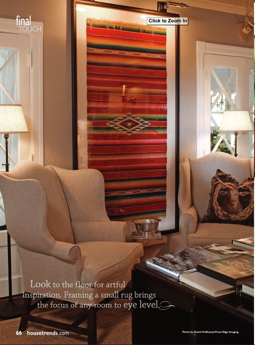 Classically Eclectic Bright Idea Framed Rug!